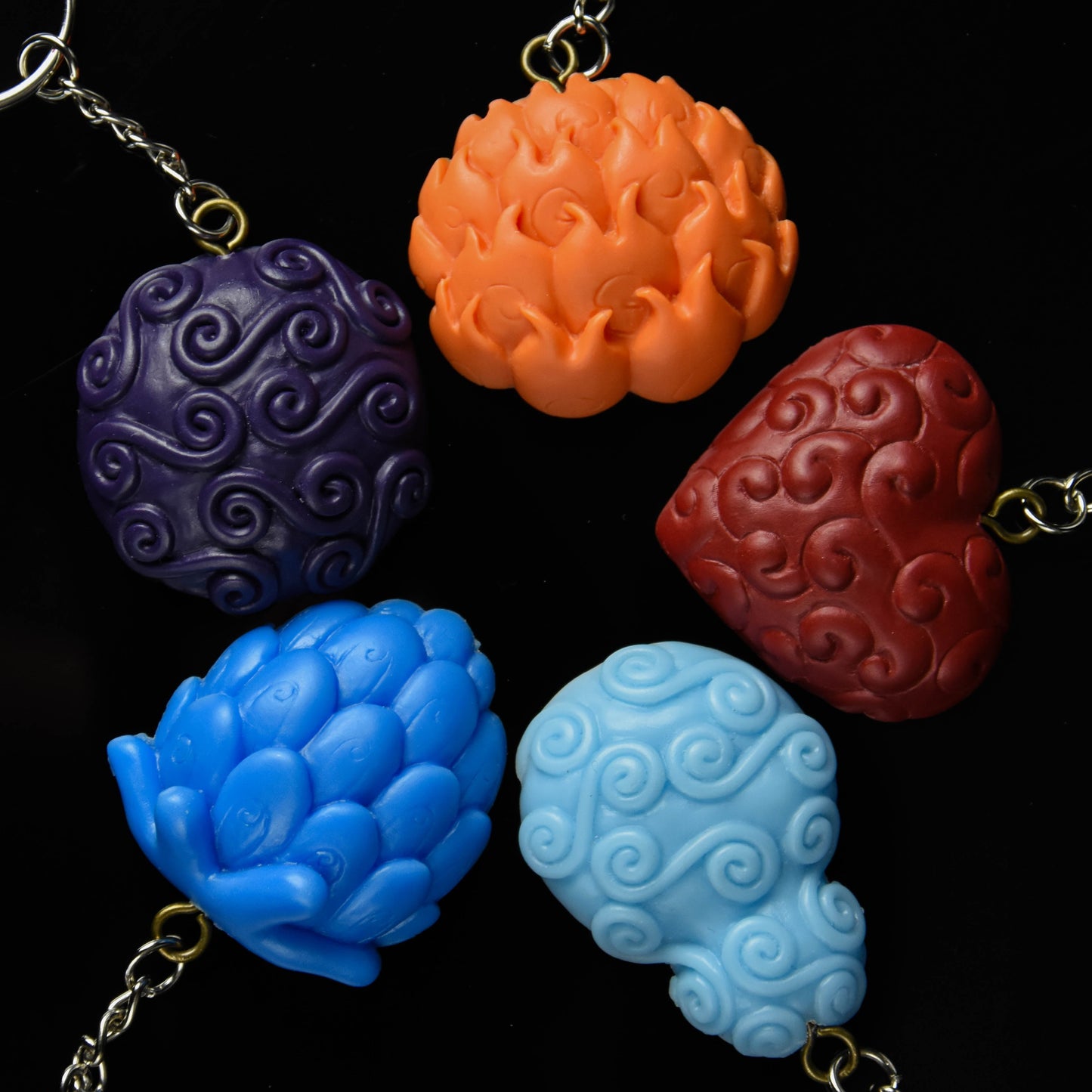 Complete set of 5 key rings
